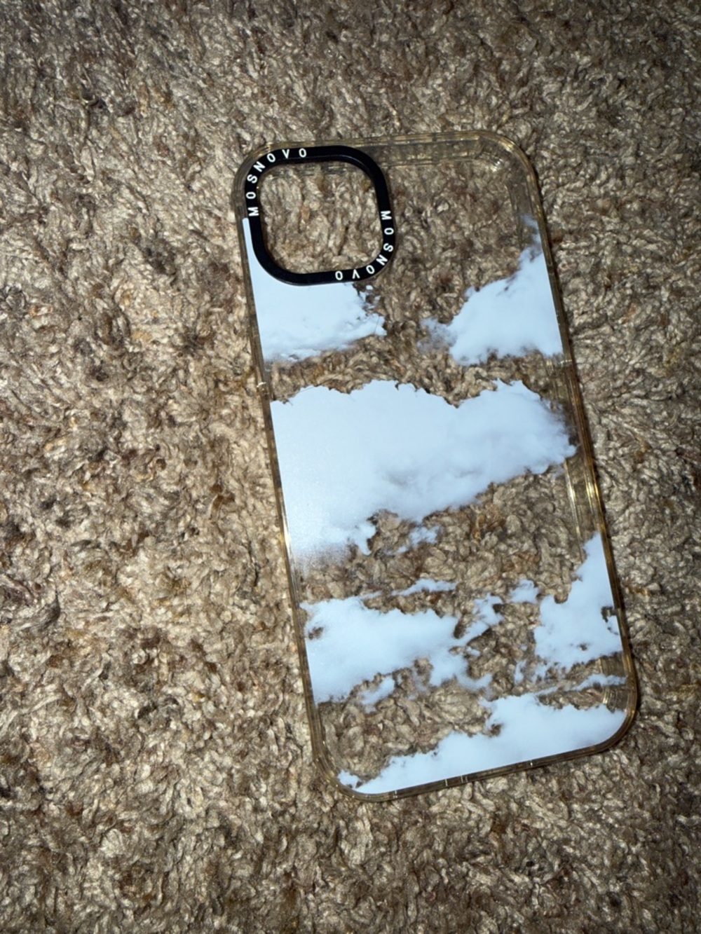 White Marble Clear iPhone Case
